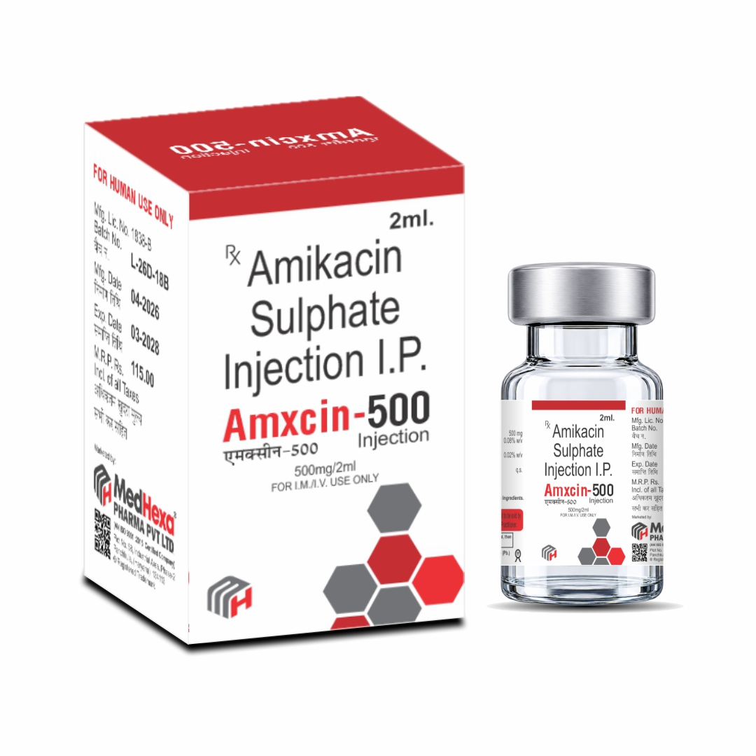 AMXCIN-500 Amikacin Sulphate 500mg Injection