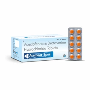 ACEMEXA-SPAS Aceclofenac 100mg Drotaverine 80mg Tablets