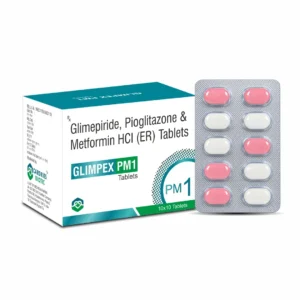 GLIMPEX PM1 Glimepiride 1 mg Metformin 500 mg Pioglitazone 15 mg Bilayered Tablets