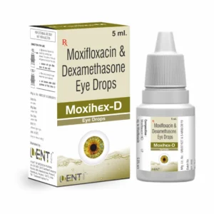 MOXIHEX-D Moxifloxacin 0.5% Dexamethasone 0.1% Eye Drops 5 ML