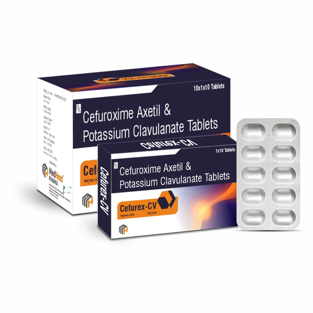 CEFUREX CV Cefuroxime Axetil 500 mg and Potassium Clavulanate 125 mg Tablets