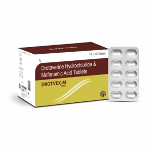 DROTVEX-M Drotaverine Hydrochloride 80 mg and Mefenamic Acid 250 mg Tablets