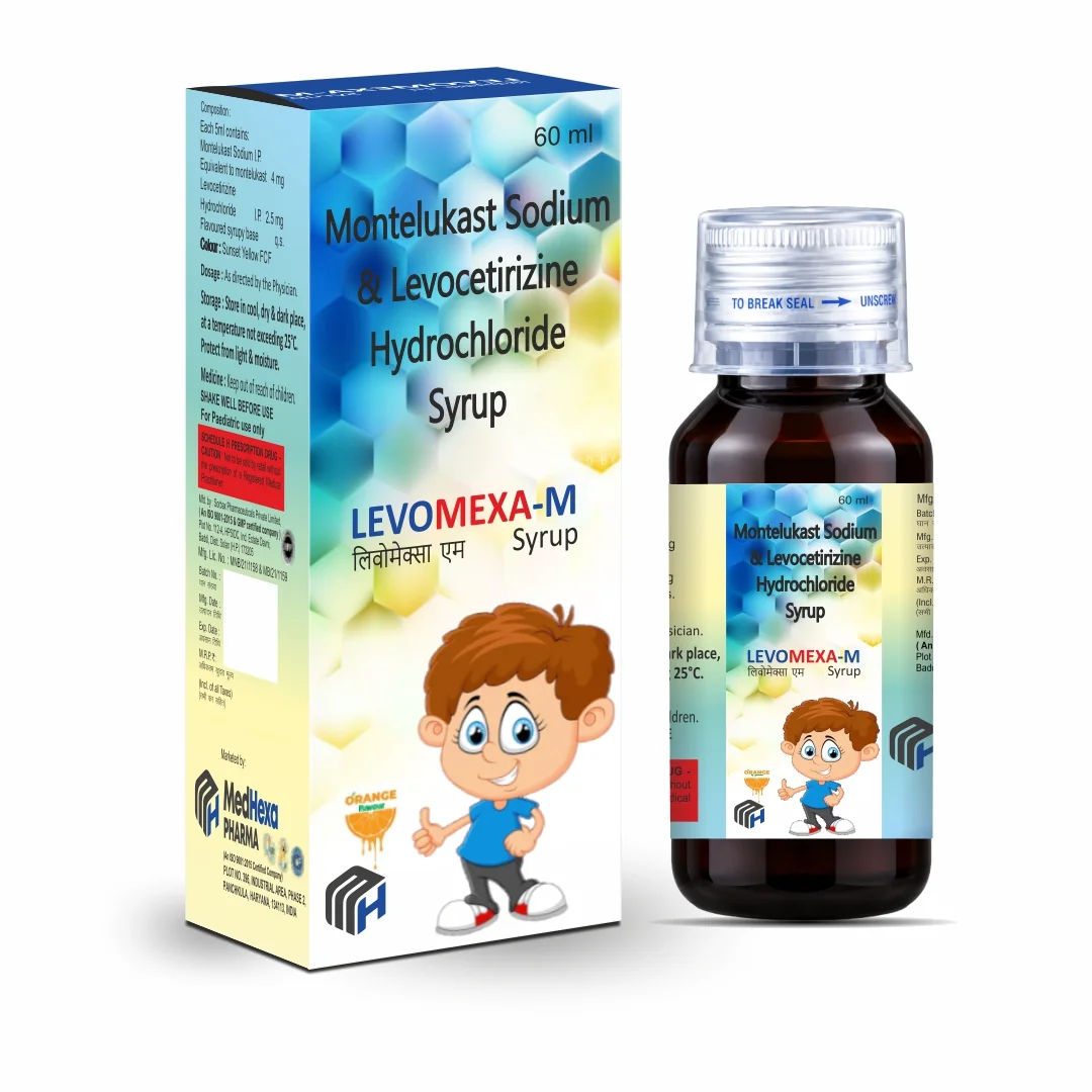 LEVOMEXA-M Montelukast Sodium 4 mg Levocetirizine Hydrochloride 2.5 mg Suspension