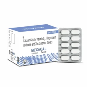 MEXACAL Calcium Citrate Vitamin D3 Magnesium Hydroxide Zinc Sulphate Tablets