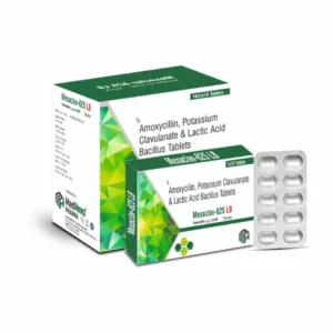 MEXACLAV-625 LB Amoxycillin 500 mg Clavulanate 125 mg Lactic Acid Bacillus Tablets