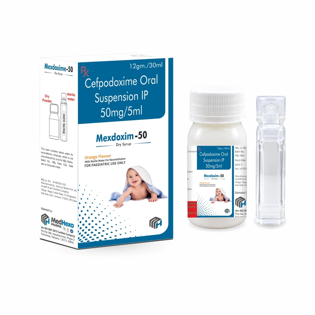 MEXDOXIM-50 Cefpodoxime 50 mg Dry Syrup