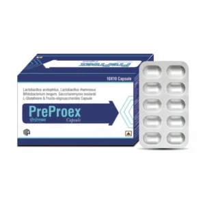 PREPROEX multi-strain probiotic and L-Glutathione capsules