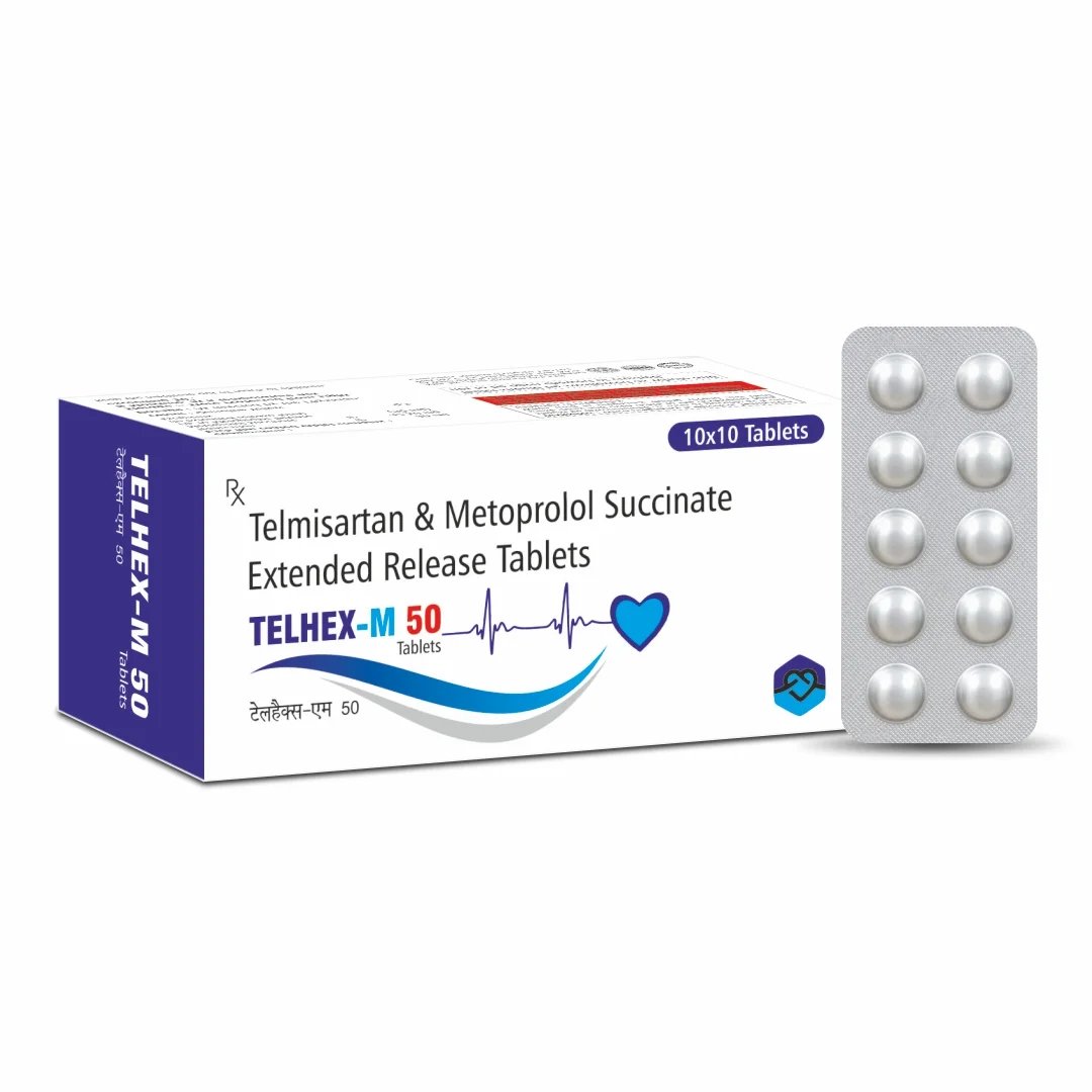 TELHEX M 50 | Telmisartan 40 mg + Metoprolol Succinate 50 mg XL Tablets