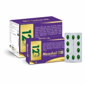 MEXSHEL 12G Omega-3 Ginseng Ginkgo Biloba Multivitamin Multimineral Softge