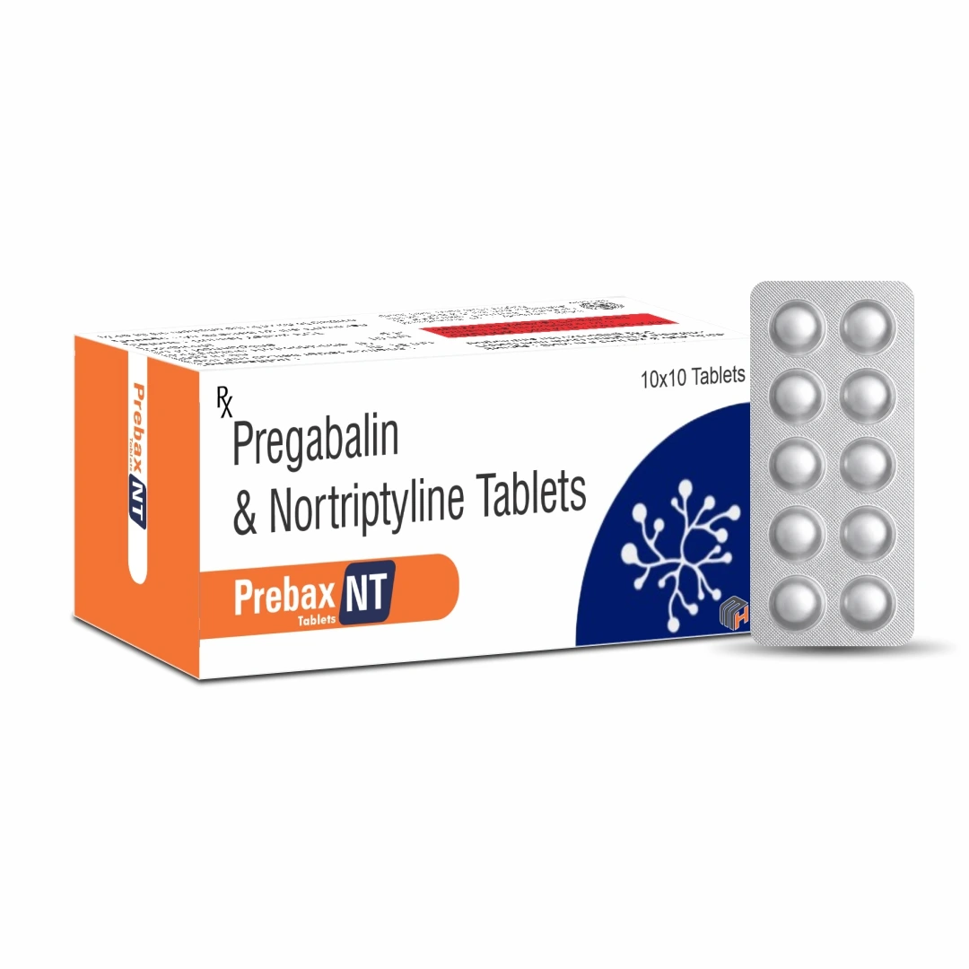 PREBAX-NT Pregabalin 75mg Nortriptyline 10mg Tablets