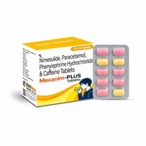 MEXANIM-PLUS Nimesulide Paracetamol Phenylephrine Caffeine Tablets