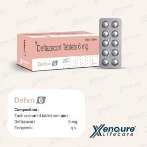 Defxn 6 Tablets Deflazacort 6 mg, 10×10 blister pack by Xenqure Lifecare