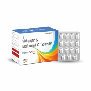 Metfez-V-500 Metformin HCl 500 mg Vildagliptin 50 mg Tablets