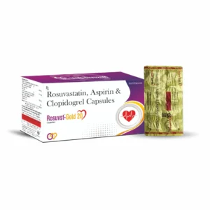 ROSUVST-GOLD 20 Rosuvastatin Clopidogrel Aspirin Capsules