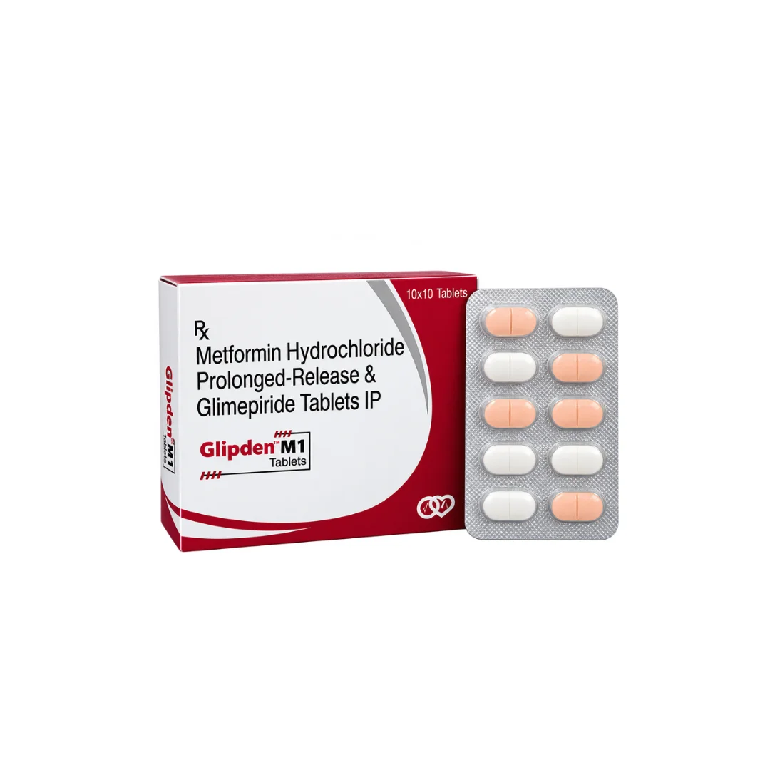 GLIPDEN-M1 Glimepiride 1 mg Metformin 500 mg Tablets