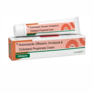 OFIDERM Ofloxacin 0.75 Ornidazole 2 Itraconazole 1 Clobetasol 0.05 Cream 15 GM
